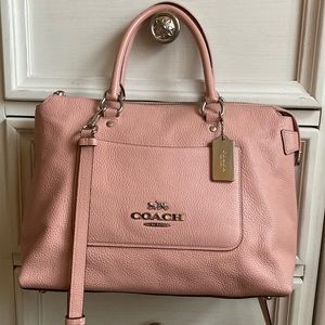 Pink Coach Pebble Leather Purse